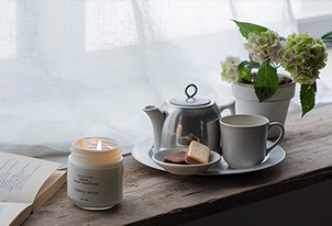 お気に入りのスイーツと雨音に癒されるひととき