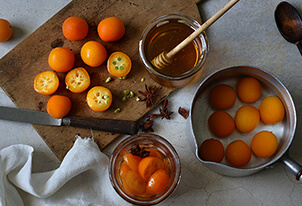 冬のフルーツ・金柑を、甘酸っぱいはちみつ漬けに