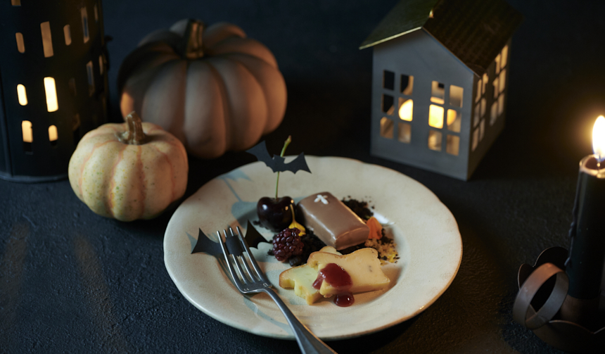 ハロウィーンのデザートプレートはちょっぴりダークに