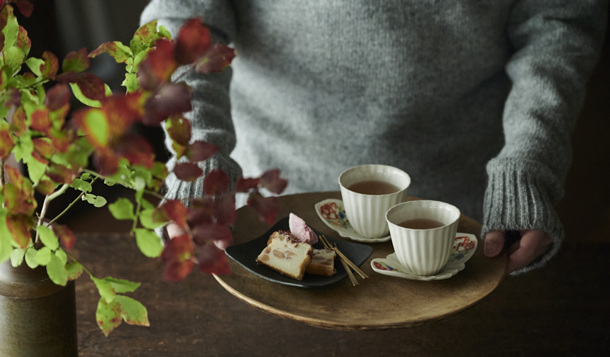 「レーヴ・ドゥ・フロマージュ 〜デセール・ドゥ・セゾン〜 マロン」とほうじ茶・紅茶のペアリング