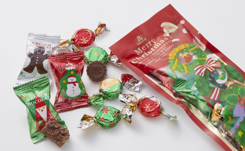 クリスマスサプライズ（クランチチョコレート＆ミルクチョコレート） 10個入