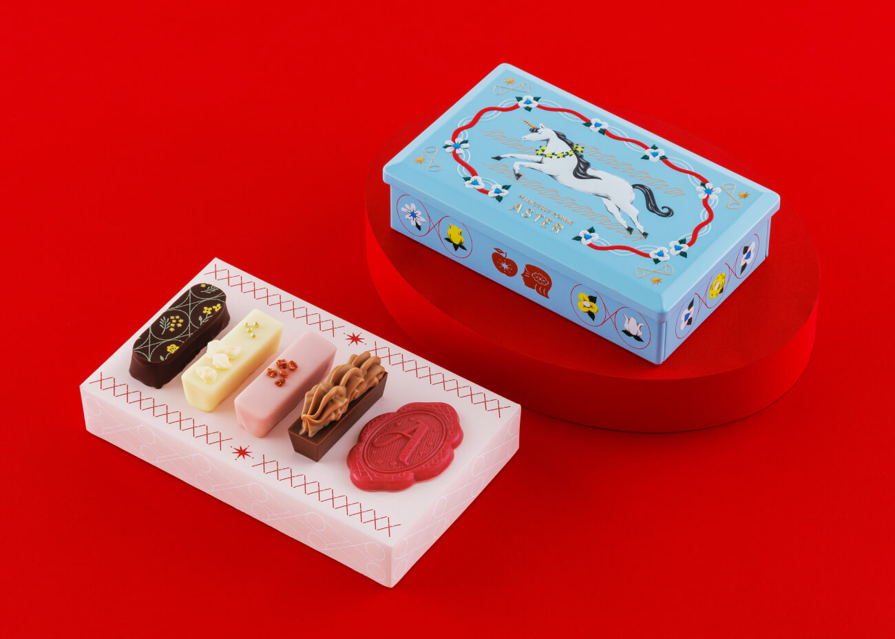 一角獣と花かんむり