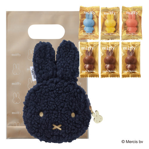 ミッフィーフェイスポーチ(ネイビー)NE