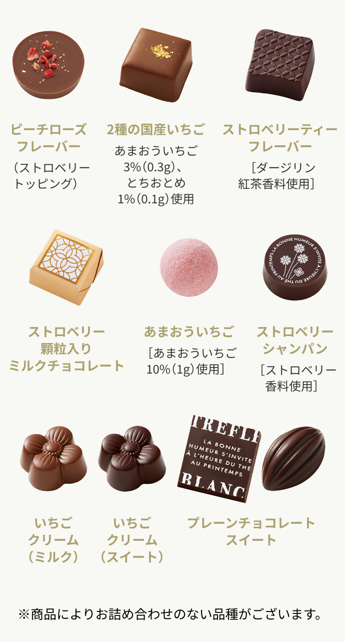 ストロベリーショコラアソートの中身紹介